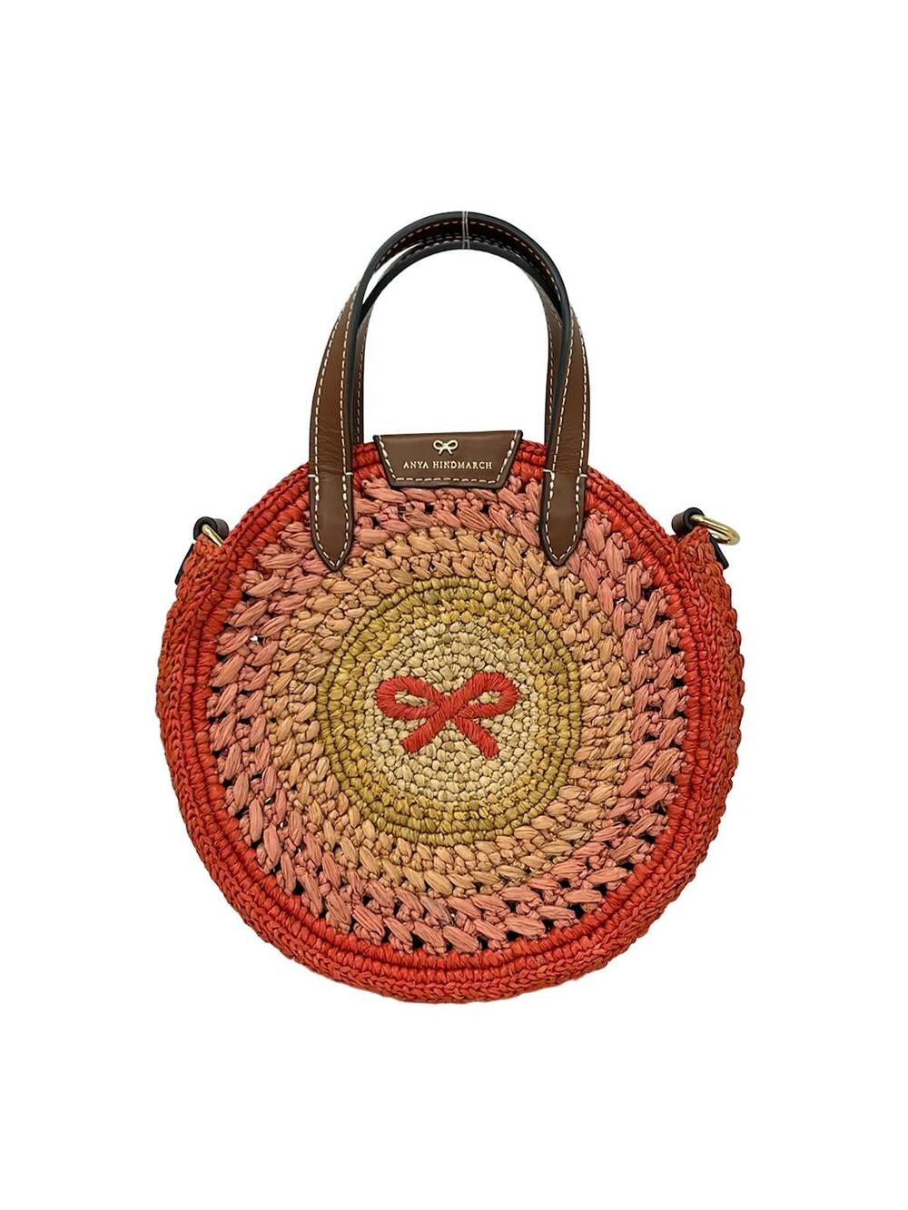 Anya Hindmarch Pink Beige Multi Raffia #341754A64B